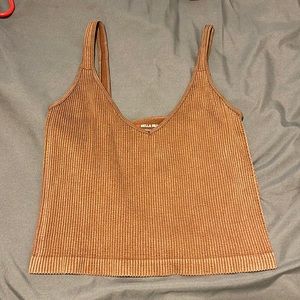 Brown crop top